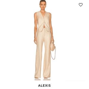 Alexis Cream Pants & Jumpsuit Set